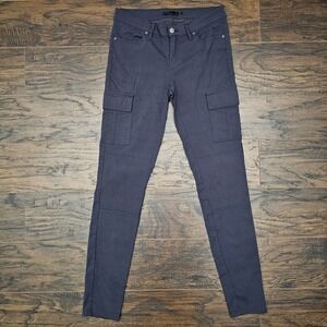 PrAna Pants Womens 4‎ Blue Geo Print Skinny Stretch Mid Rise Cargo Pockets